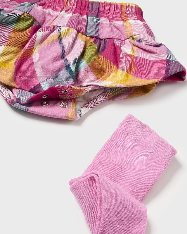 Completo 3 pezzi neonata Mayoral Newborn gatto rosa Mayoral Rosa