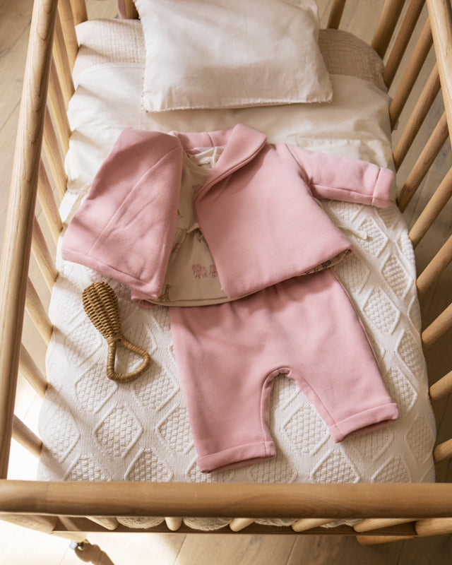 Completo 3 pezzi neonata Mayoral Newborn Safari rosa Mayoral 0-1 Mesi 55cm