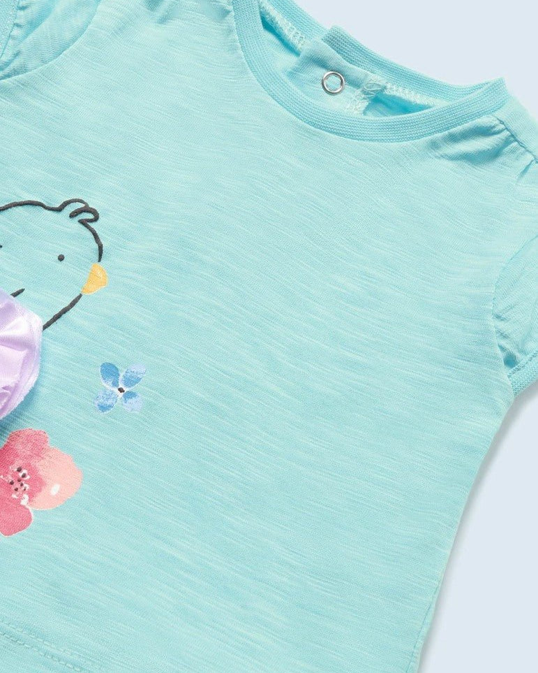 Completo 3 pezzi neonata Mayoral Newborn turchese - ErreGiModaBimbo