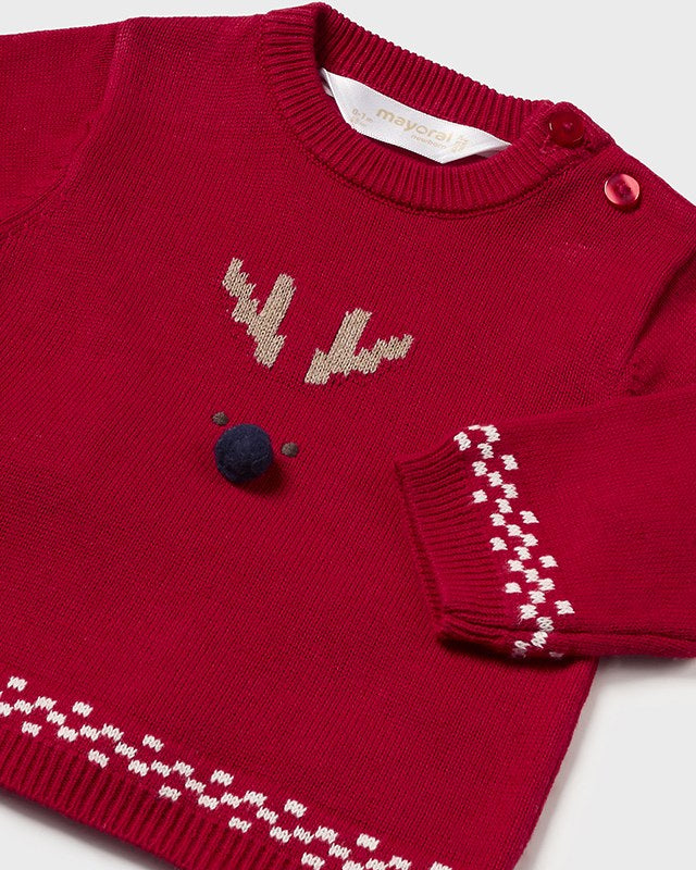 Completo 3 pezzi neonato Mayoral Newborn renna rosso Mayoral Rosso