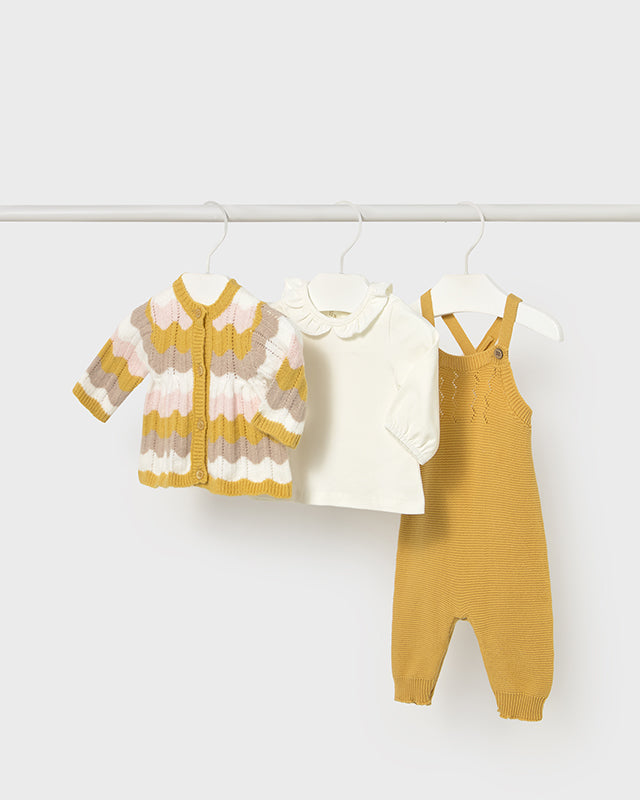 Completo 3 pezzo in filo neonata Mayoral Newborn fantasia giallo Mayoral 0-1 Mesi 55cm