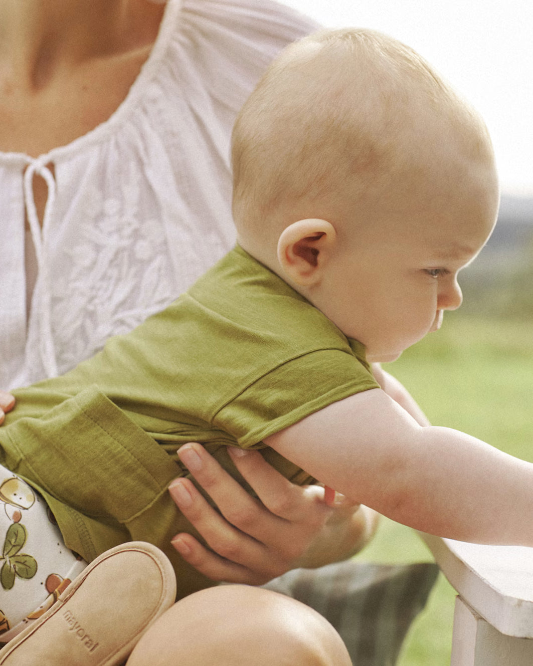 Completo estivo neonato Mayoral Newborn Ape verde o bianco Mayoral Verde