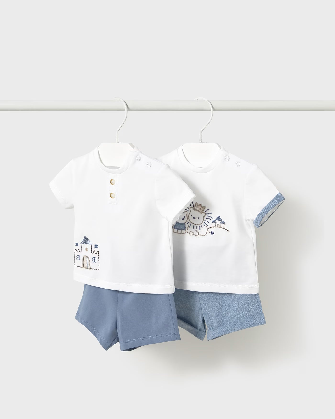 Completo estivo neonato Mayoral Newborn blu riviera Mayoral Leoni