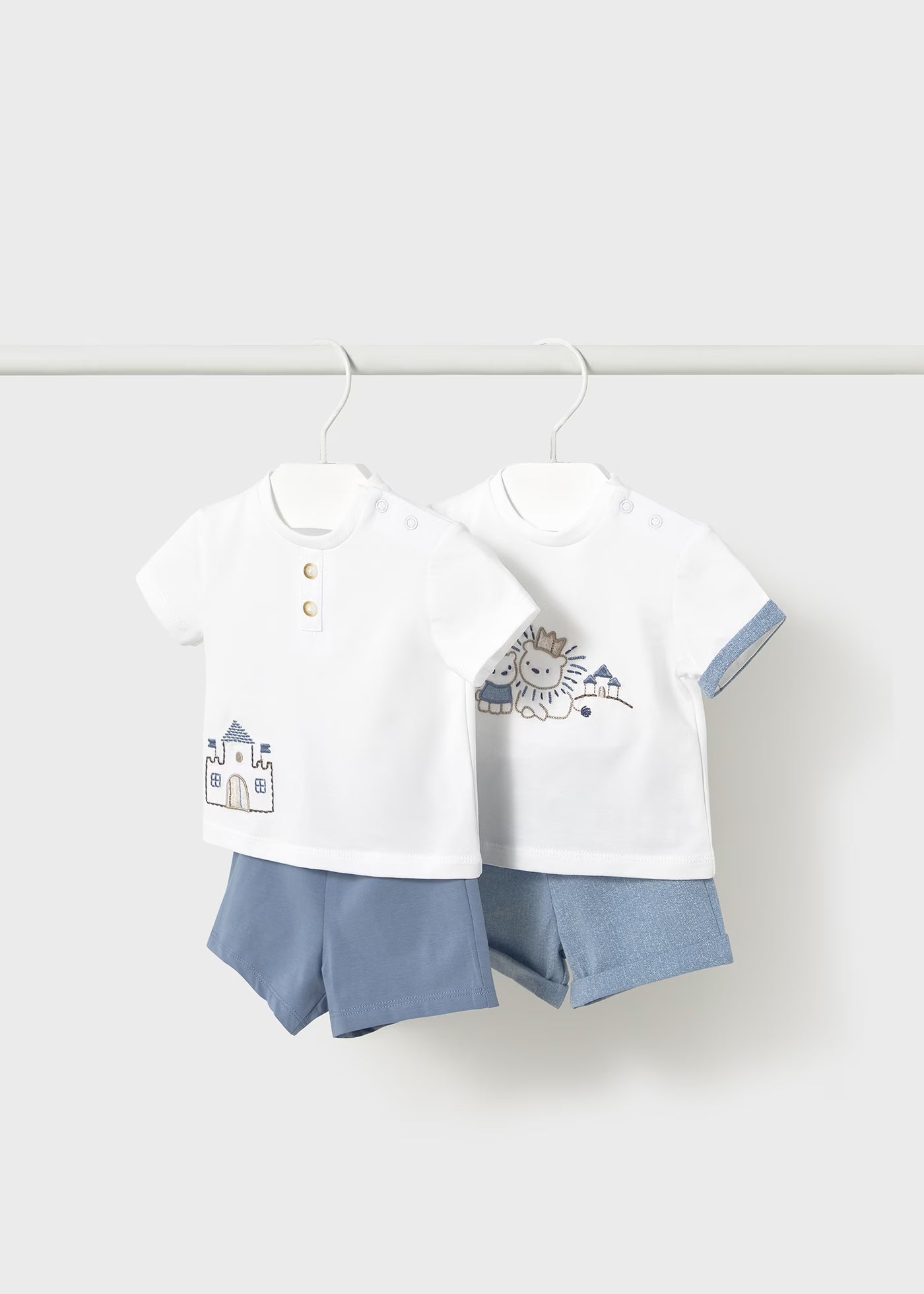 Completo estivo neonato Mayoral Newborn blu riviera Mayoral Leoni