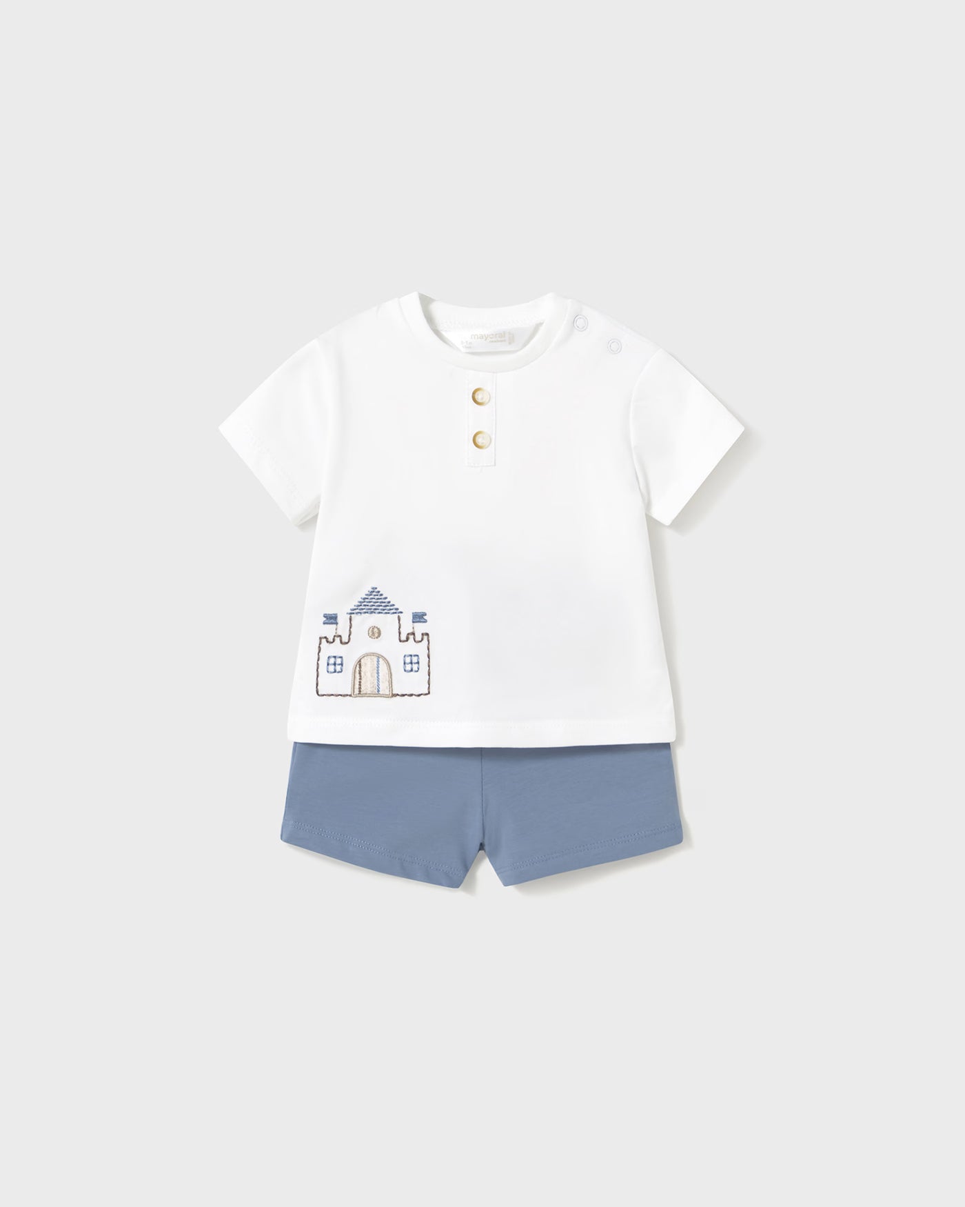 Completo estivo neonato Mayoral Newborn blu riviera Mayoral Leoni