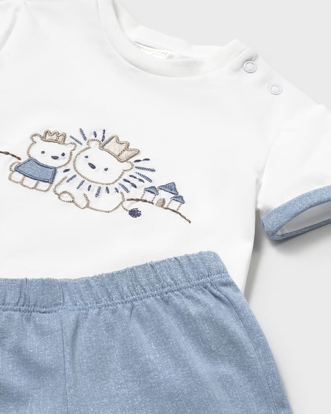 Completo estivo neonato Mayoral Newborn blu riviera Mayoral Leoni