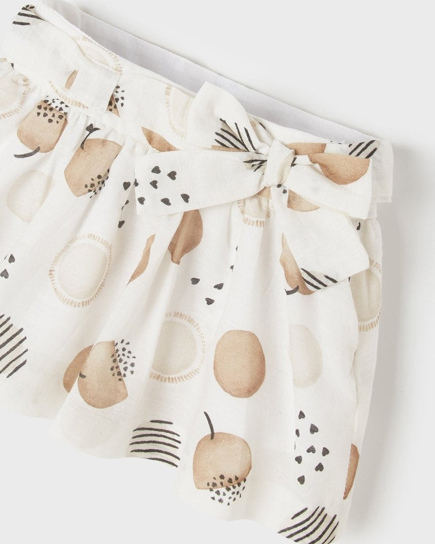 Completo bianco gonna stampata neonata Mayoral - ErreGiModaBimbo