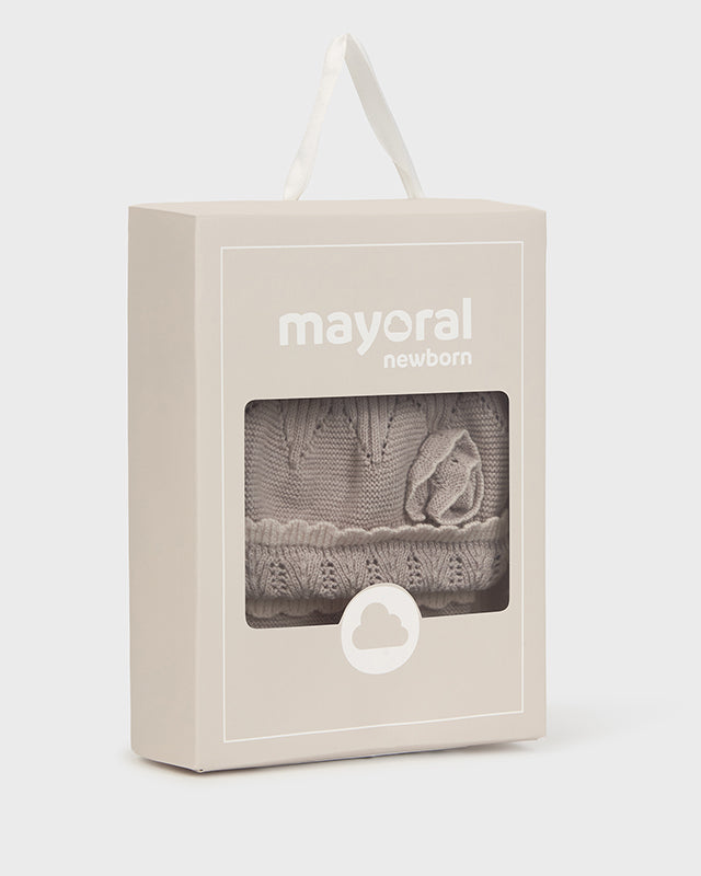 Completo cappello e manopole neonata Mayoral Newborn noce Mayoral Noce