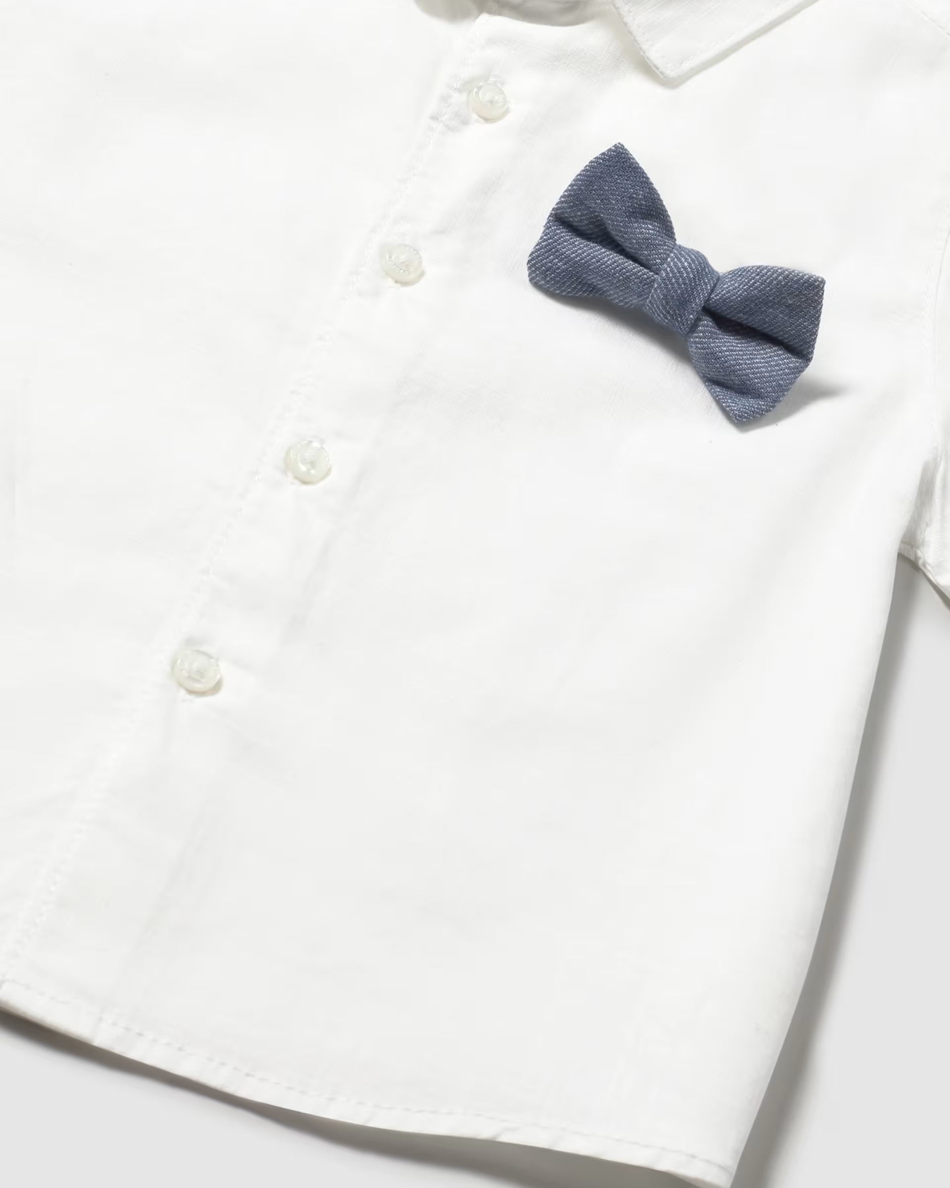 Completo con bermuda e camicia con papillon neonato Mayoral carta zucchero Mayoral 6 Mesi 68cm