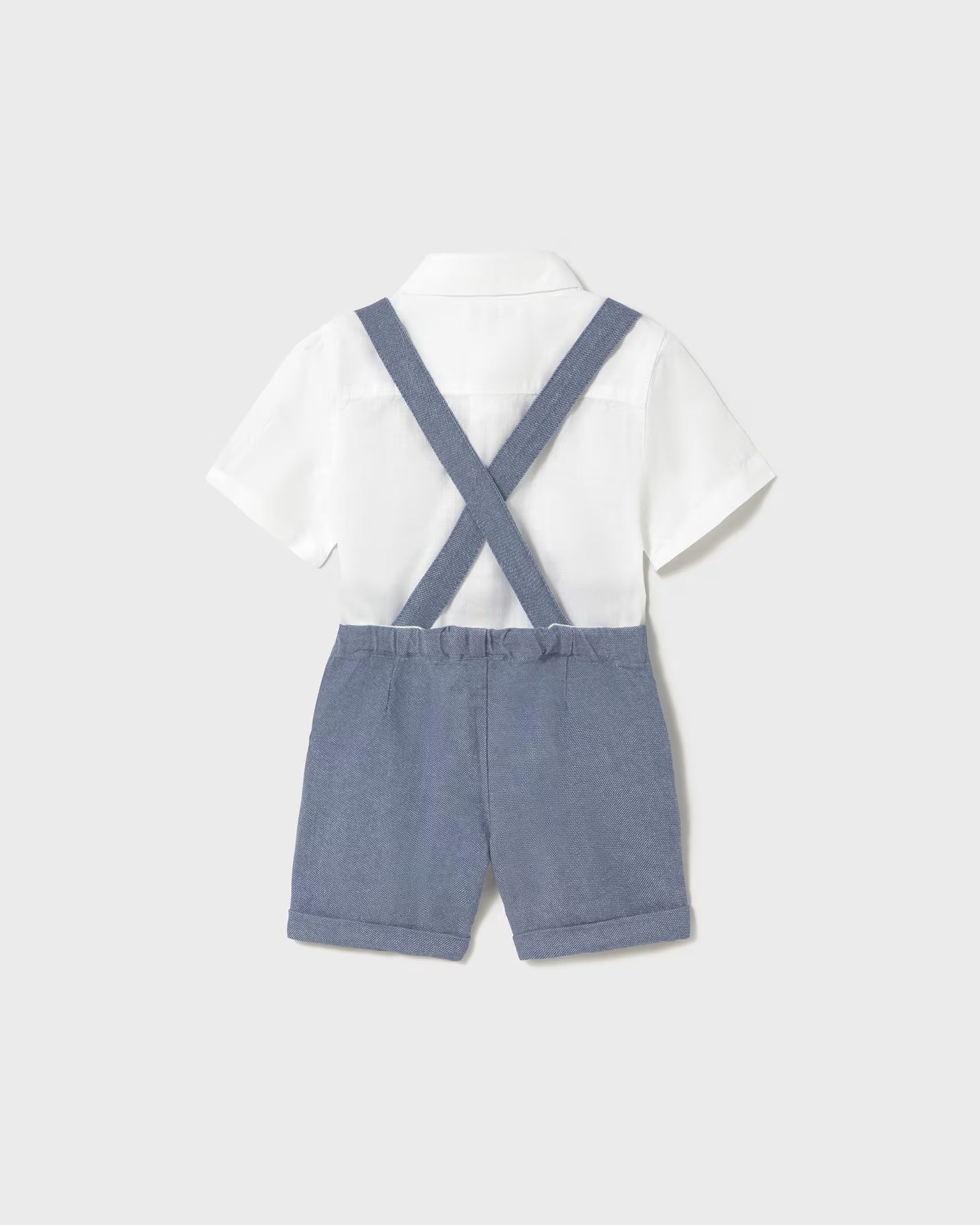 Completo con bermuda e camicia con papillon neonato Mayoral carta zucchero Mayoral 6 Mesi 68cm