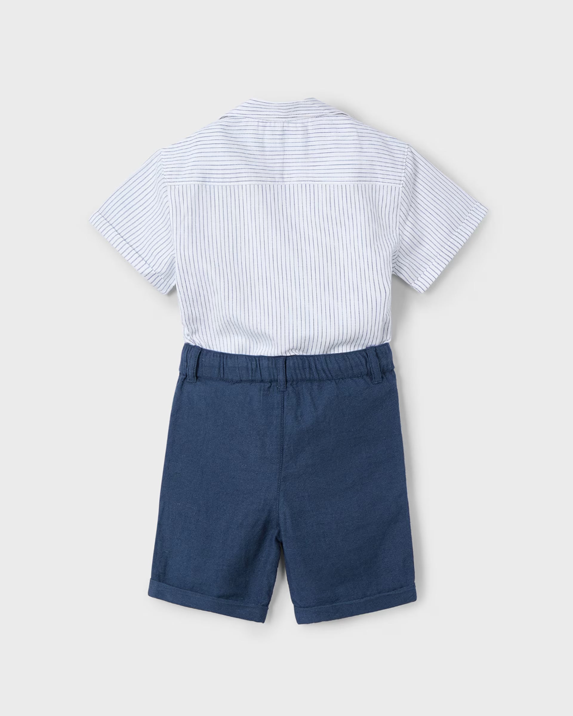 Completo con bermuda e camicia righe bambino Mayoral blu Mayoral 2 Anni 92cm
