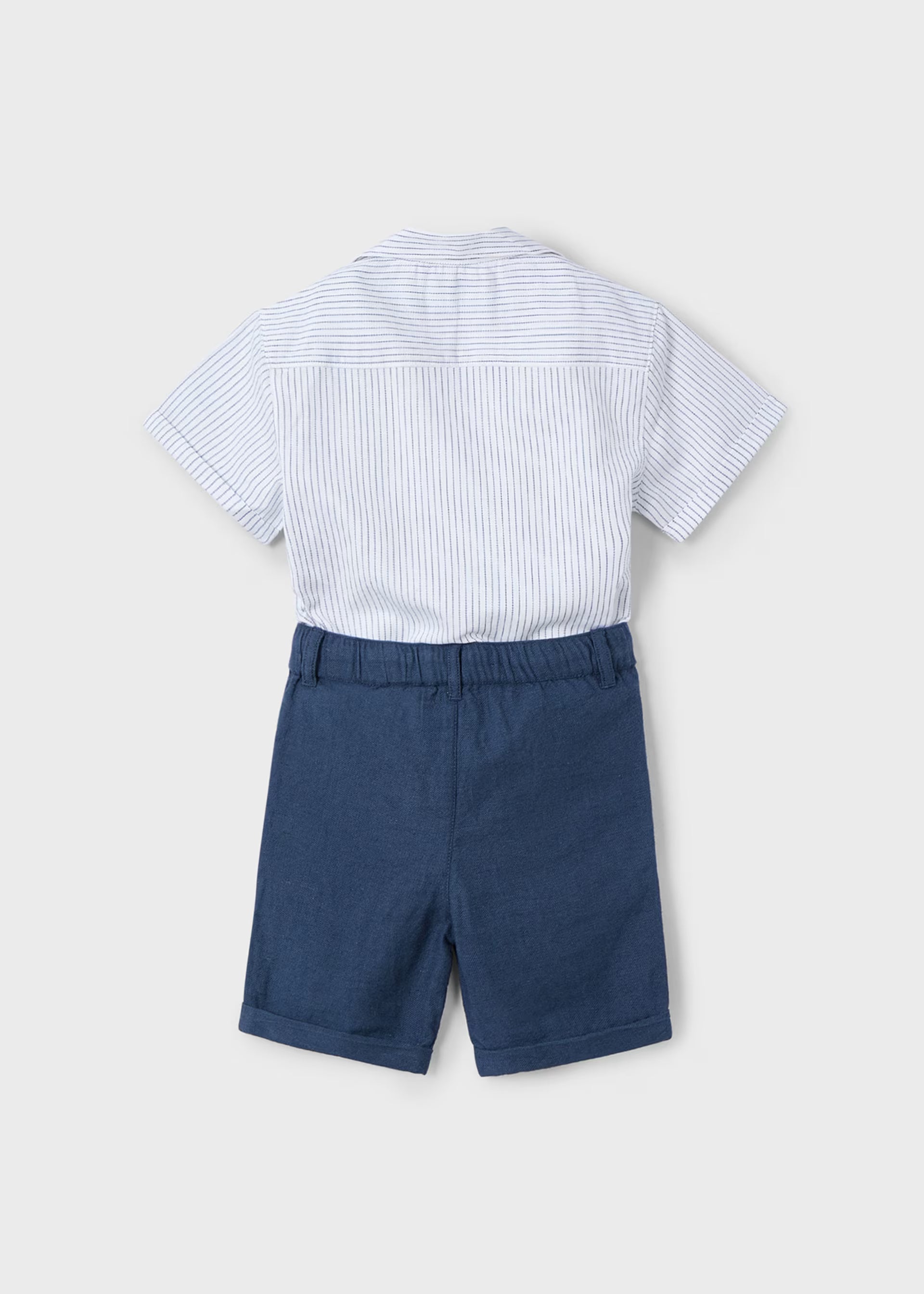 Completo con bermuda e camicia righe bambino Mayoral blu Mayoral 2 Anni 92cm