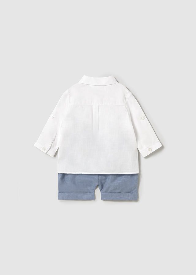 Completo elegante pantaloncino e camicia con gilet neonato Mayoral Newborn Mayoral Mix