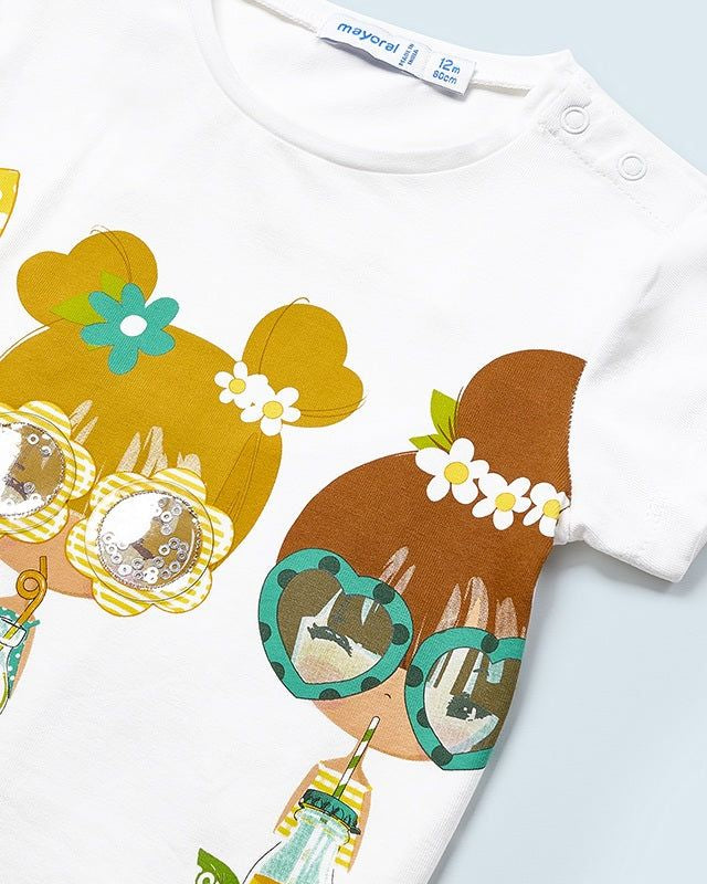 Completo estivo neonata Mayoral Bambole occhiali giallo Mayoral 6 Mesi 68cm