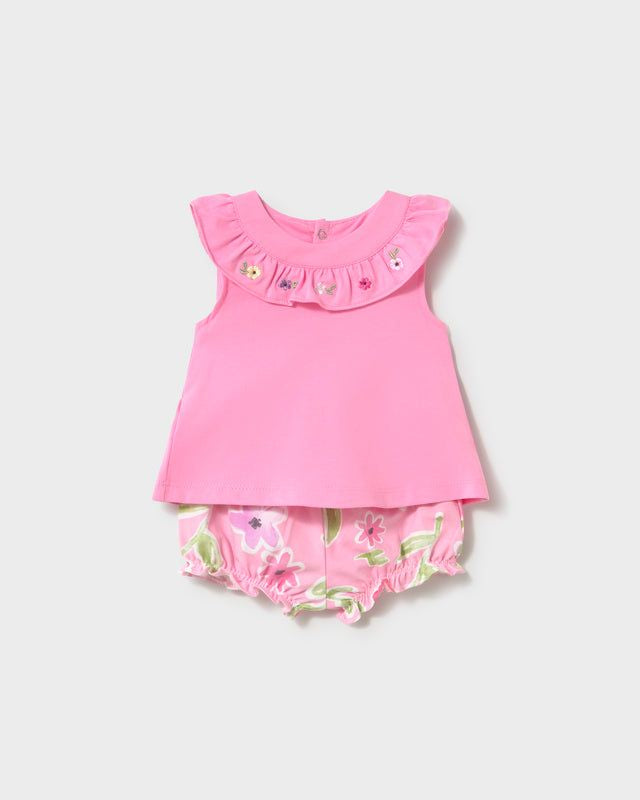 Completo estivo neonata Mayoral floreale bianco o rosa Mayoral 0-1 Mesi 55cm