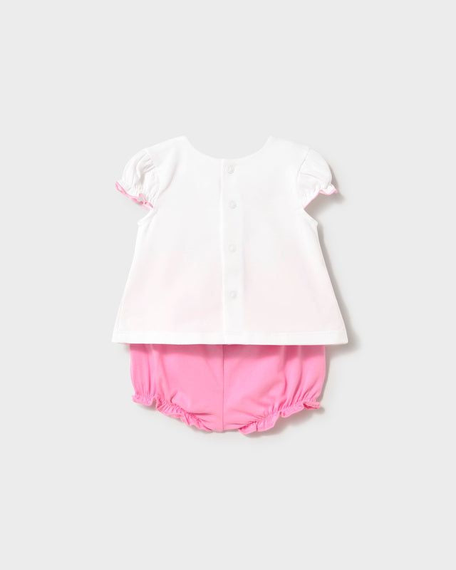 Completo estivo neonata Mayoral floreale bianco o rosa Mayoral 0-1 Mesi 55cm