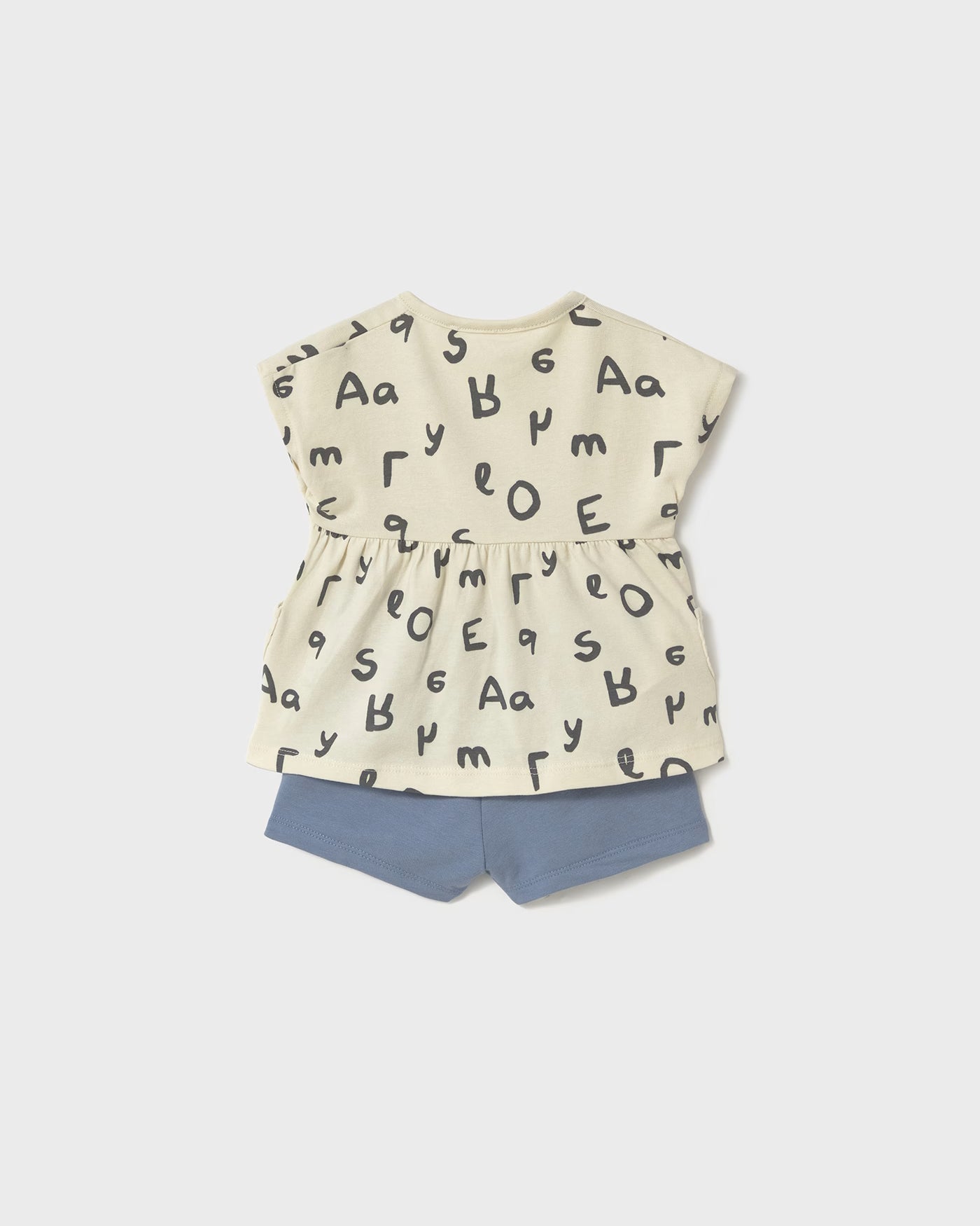 Completo estivo neonata Mayoral Newborn cecio lettere Mayoral Bianco