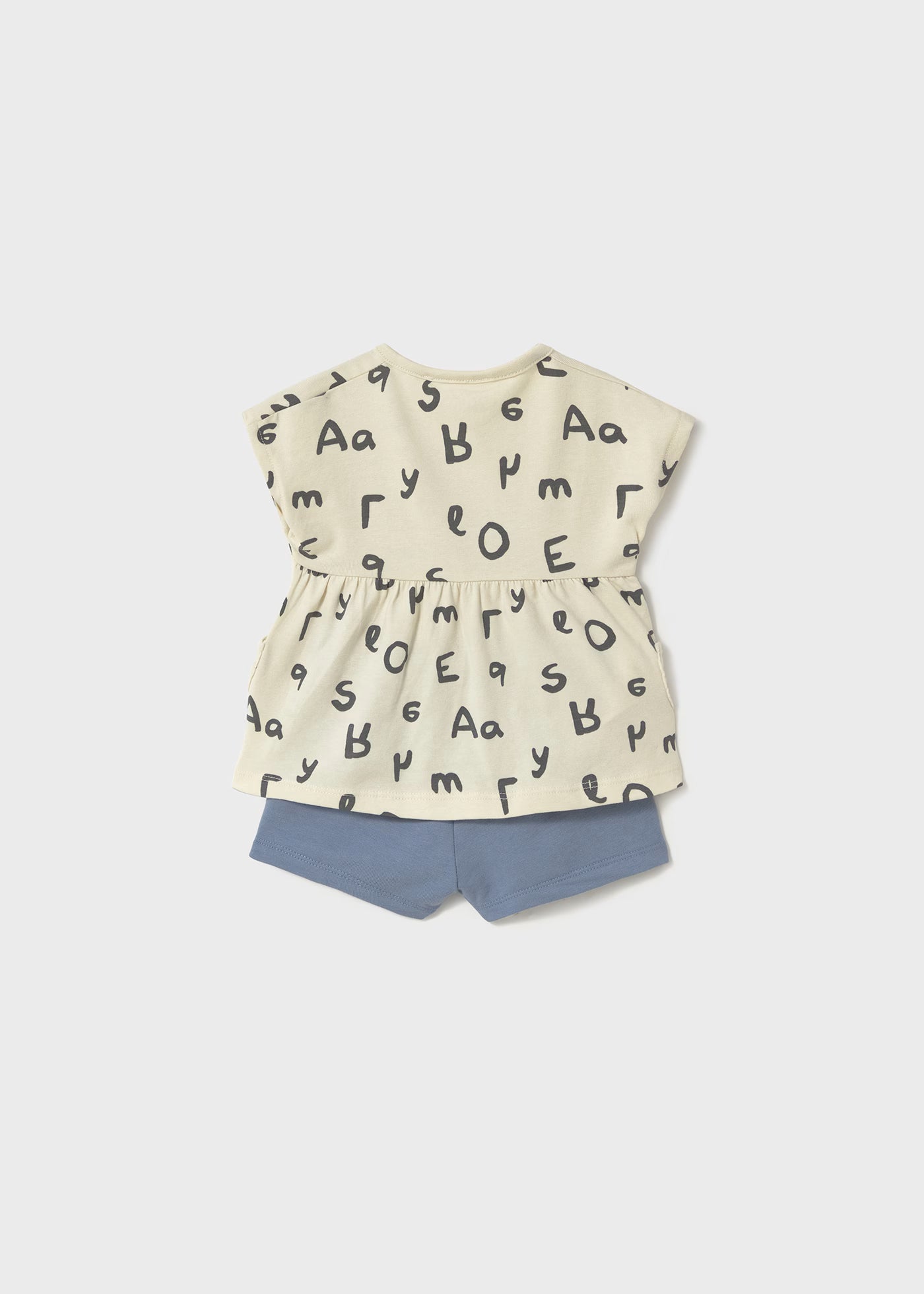 Completo estivo neonata Mayoral Newborn cecio lettere Mayoral Bianco