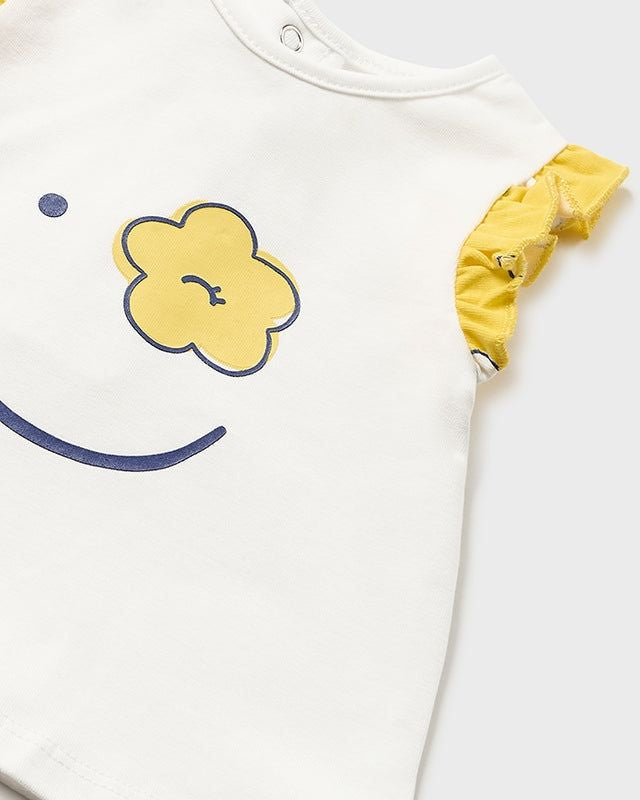 Completo estivo neonata Mayoral Newborn Fiori giallo Mayoral 0-1 Mesi 55cm