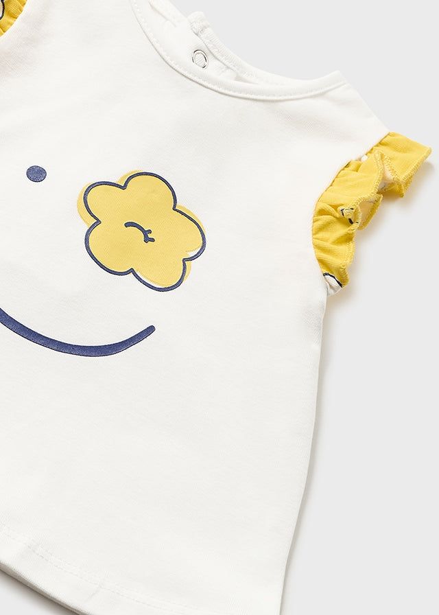 Completo estivo neonata Mayoral Newborn Fiori giallo Mayoral 0-1 Mesi 55cm