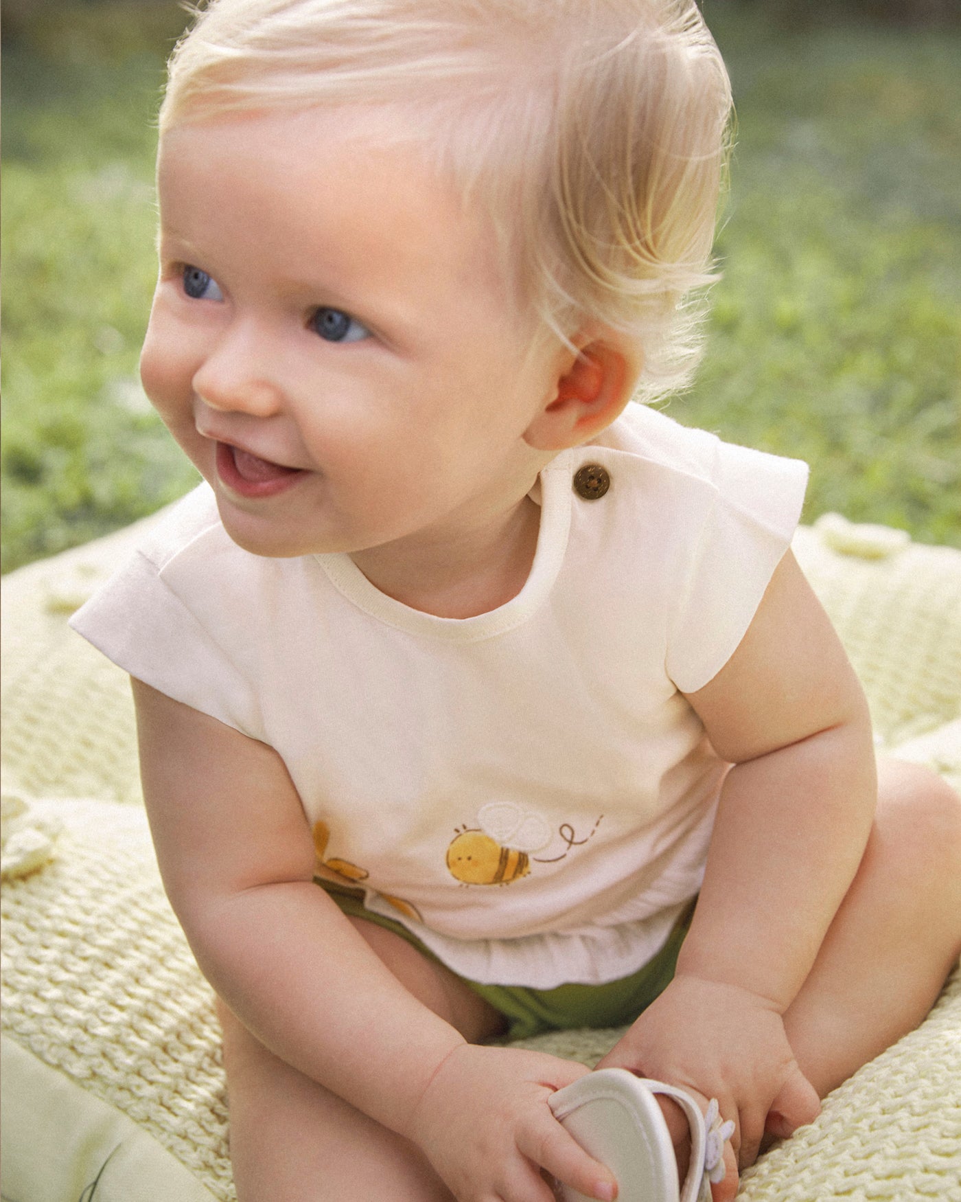 Completo estivo neonata Mayoral Newborn oliva Ape Mayoral Bianco