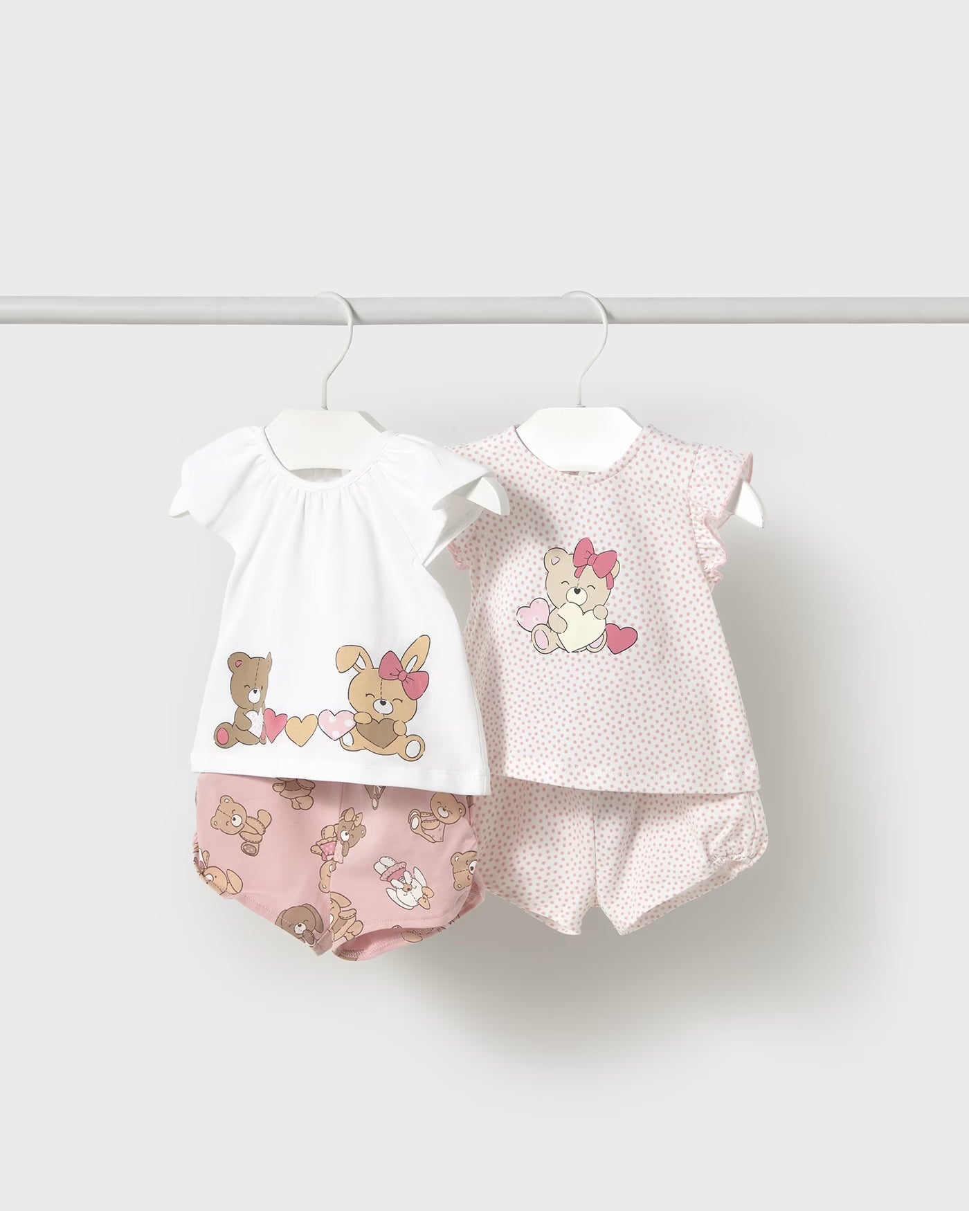 Completo estivo neonata Mayoral Newborn Orsetti rosa Mayoral Rosa
