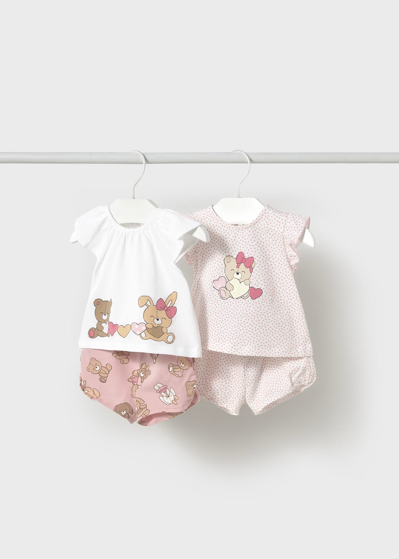 Completo estivo neonata Mayoral Newborn Orsetti rosa Mayoral Rosa