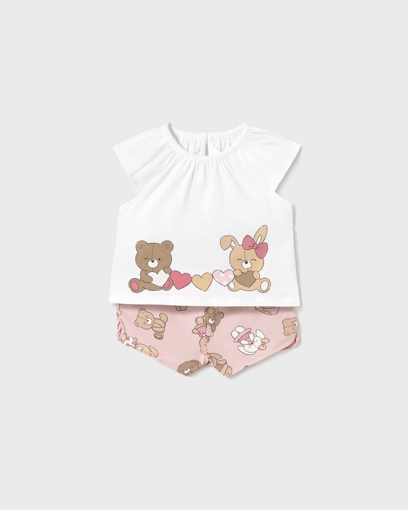 Completo estivo neonata Mayoral Newborn Orsetti rosa Mayoral Rosa