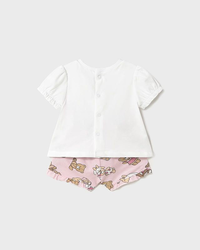 Completo estivo neonata Mayoral Newborn orsetti rosa Mayoral Rosa