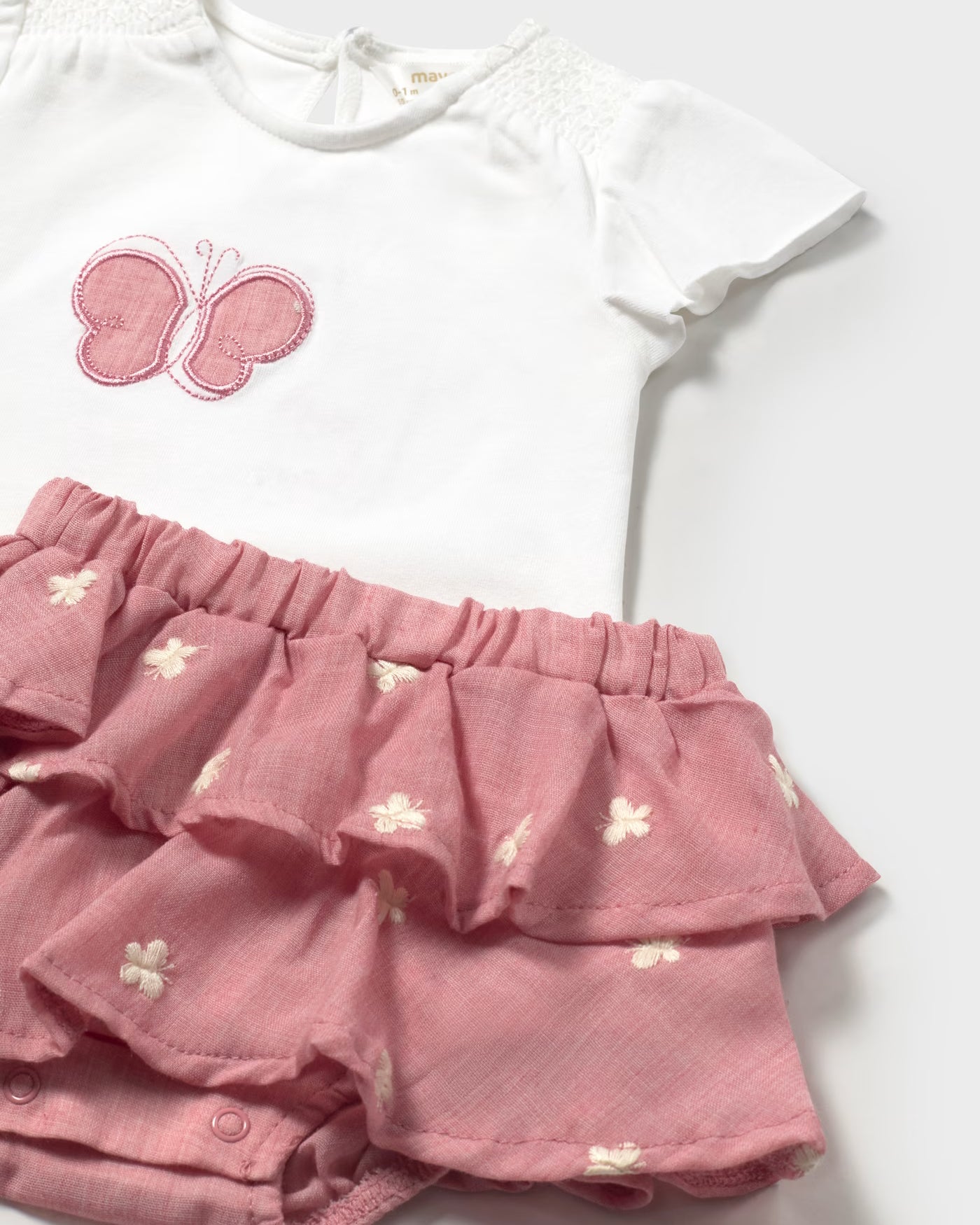 Completo gonna e maglietta neonata Mayoral Newborn hibiscus Mayoral Rosa