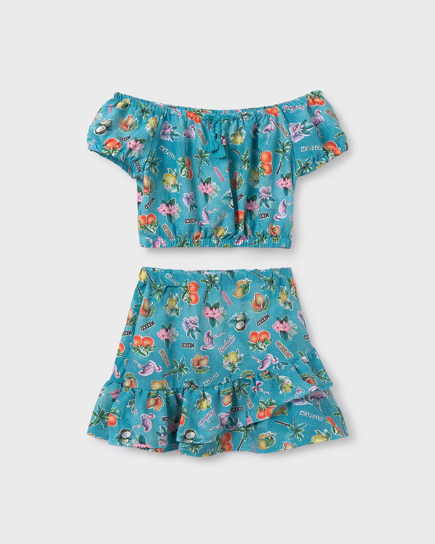 Completo gonna e top ragazza Mayoral turchese holiday Mayoral Turchese