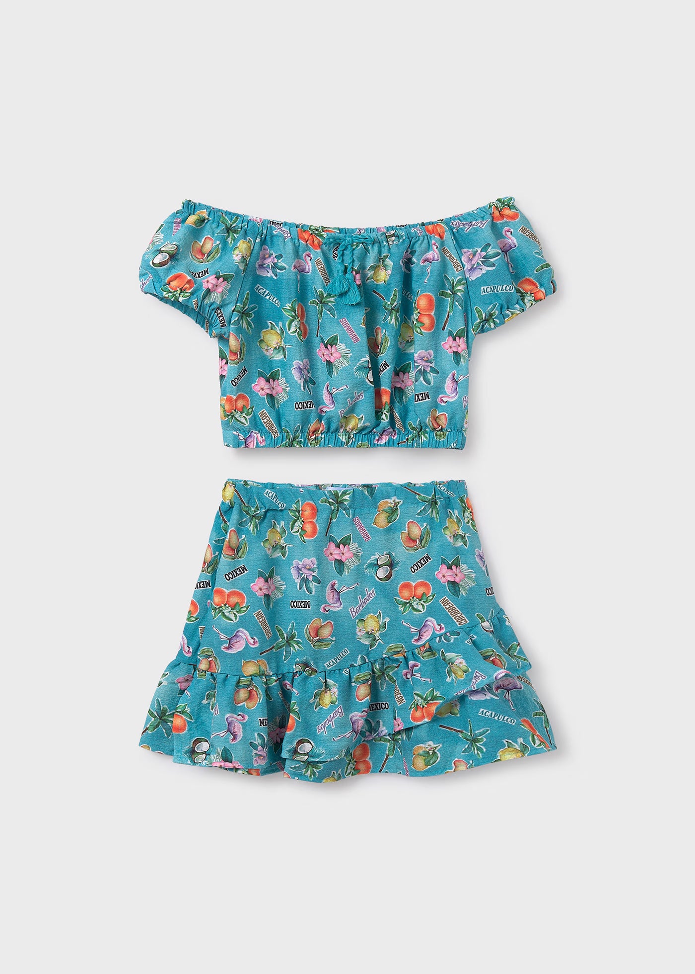 Completo gonna e top ragazza Mayoral turchese holiday Mayoral Turchese