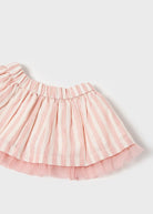 Completo gonna righe rosa e bianco neonata Mayoral Newborn - ErreGiModaBimbo