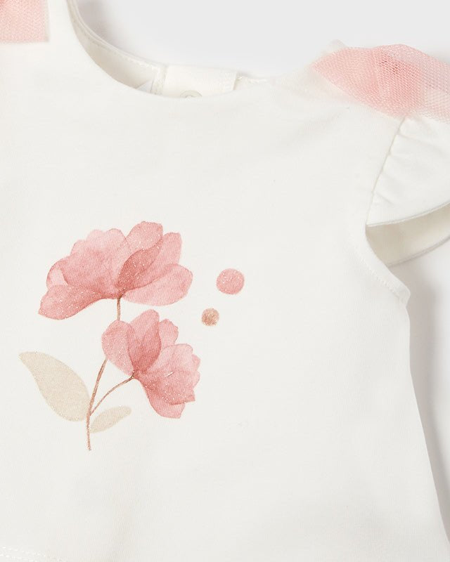 Completo gonna righe rosa e bianco neonata Mayoral Newborn - ErreGiModaBimbo