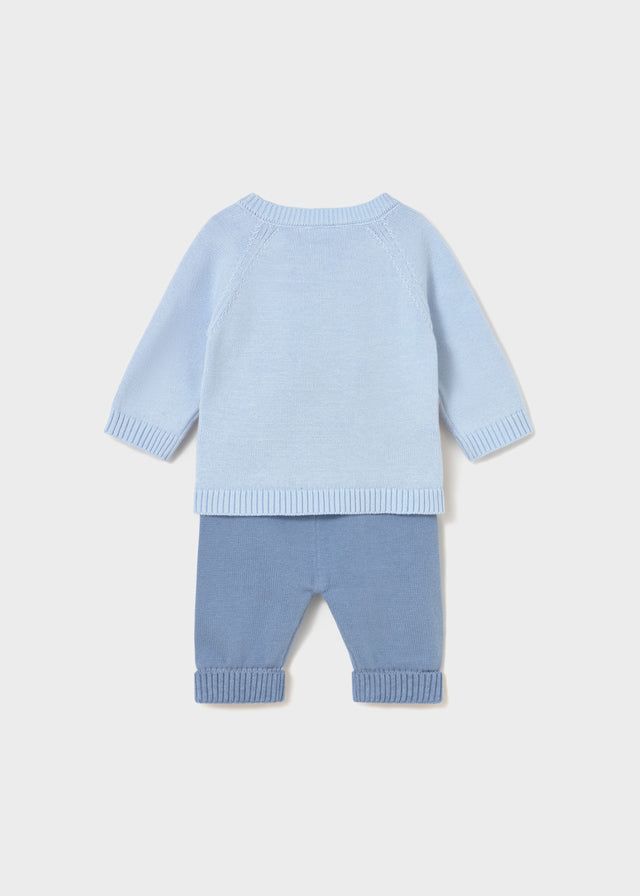 Completo in filo di caldo cotone neonato Mayoral Newborn coniglio azzurro-beige Mayoral 0-1 Mesi 55cm