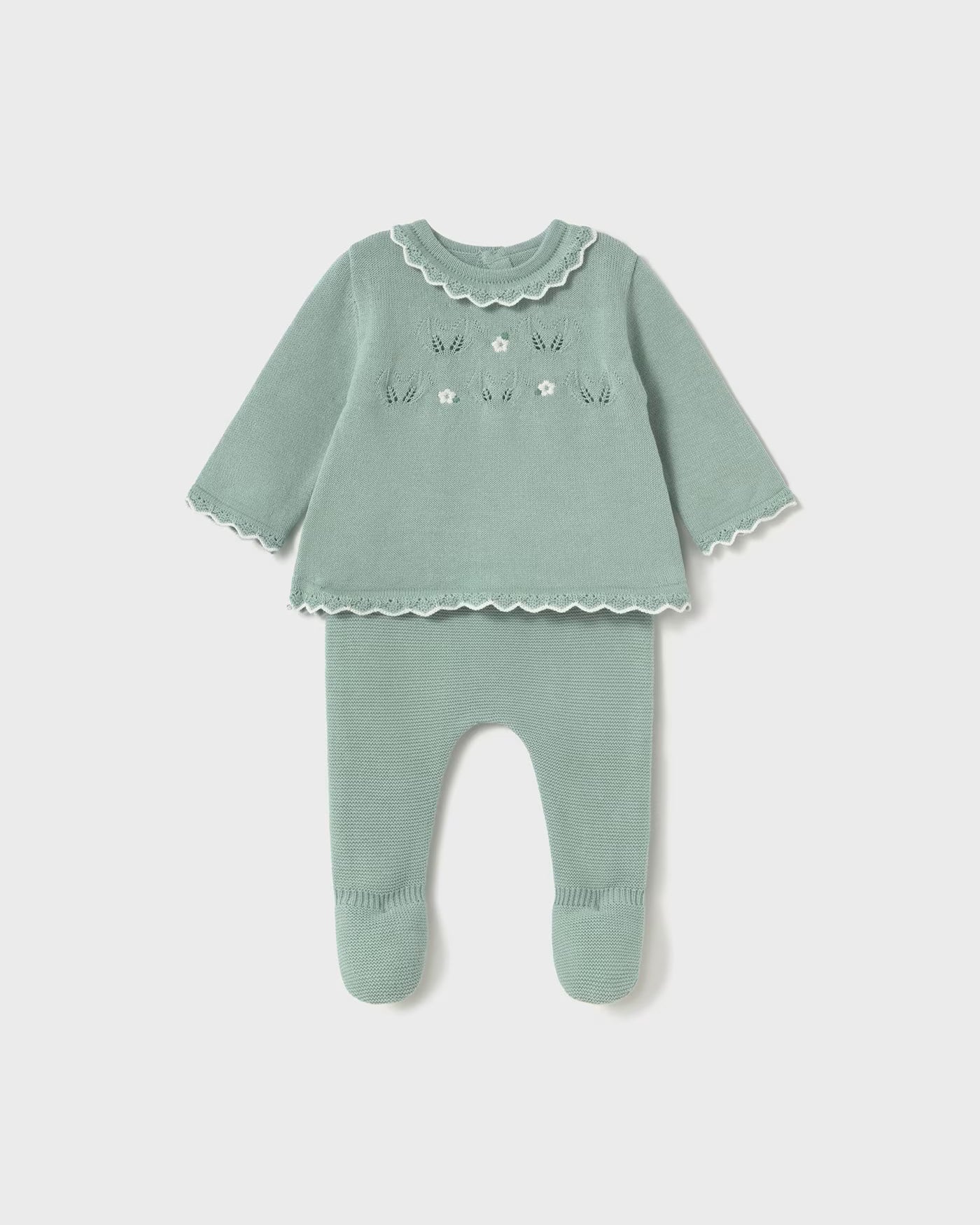 Completo in filo di cotone neonata Mayoral Newborn verde menta Mayoral 0-1 Mesi 55cm