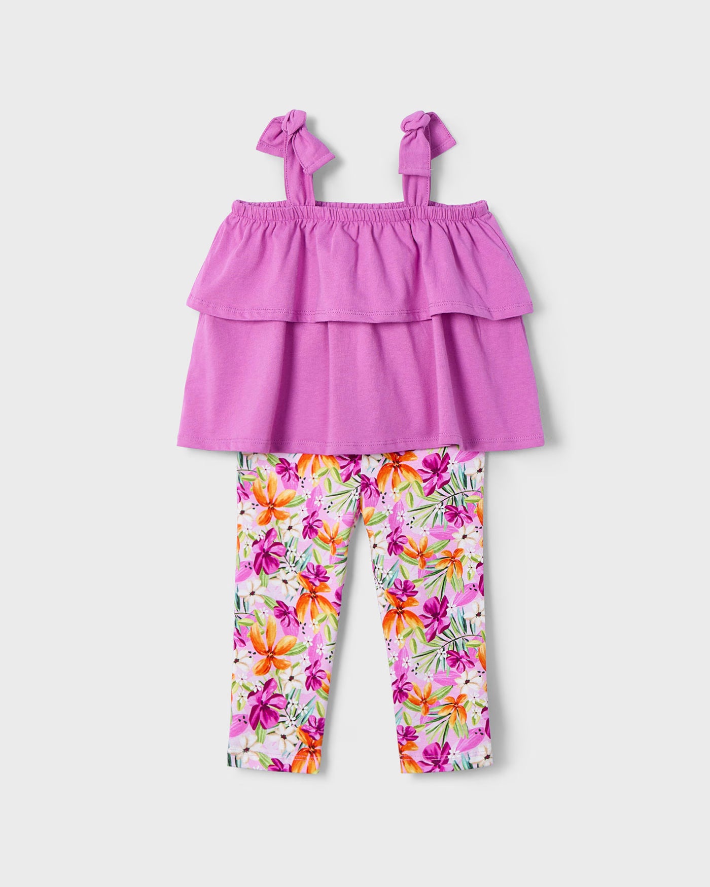 Completo leggings a tre quarti e maglietta volant bambina Mayoral malva Mayoral 2 Anni 92cm