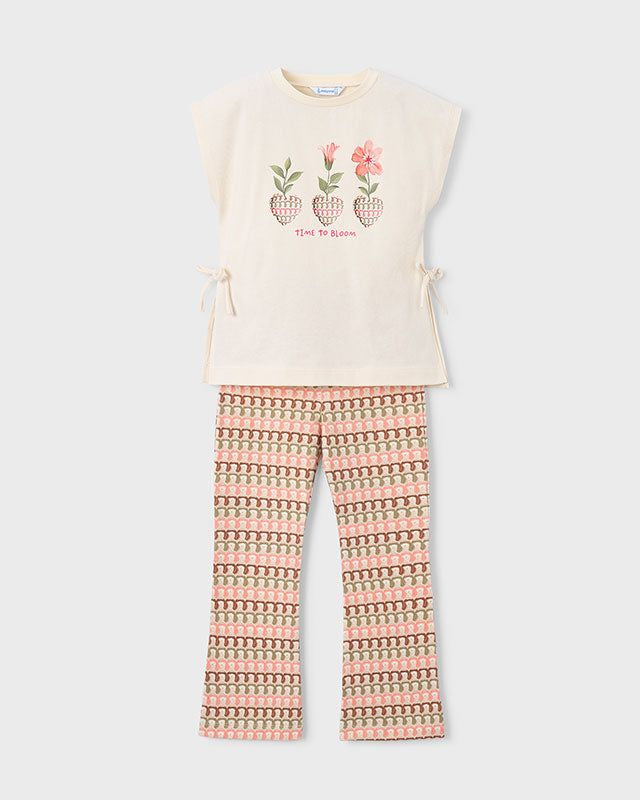 Completo bambina con maglietta e leggings coordinati