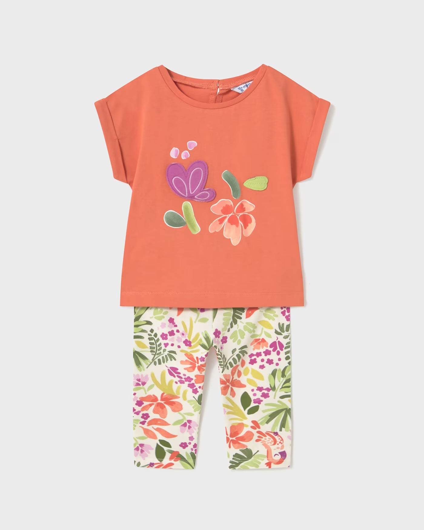 Completo leggings stampato e maglietta neonata Mayoral arancione carota Mayoral Arancione