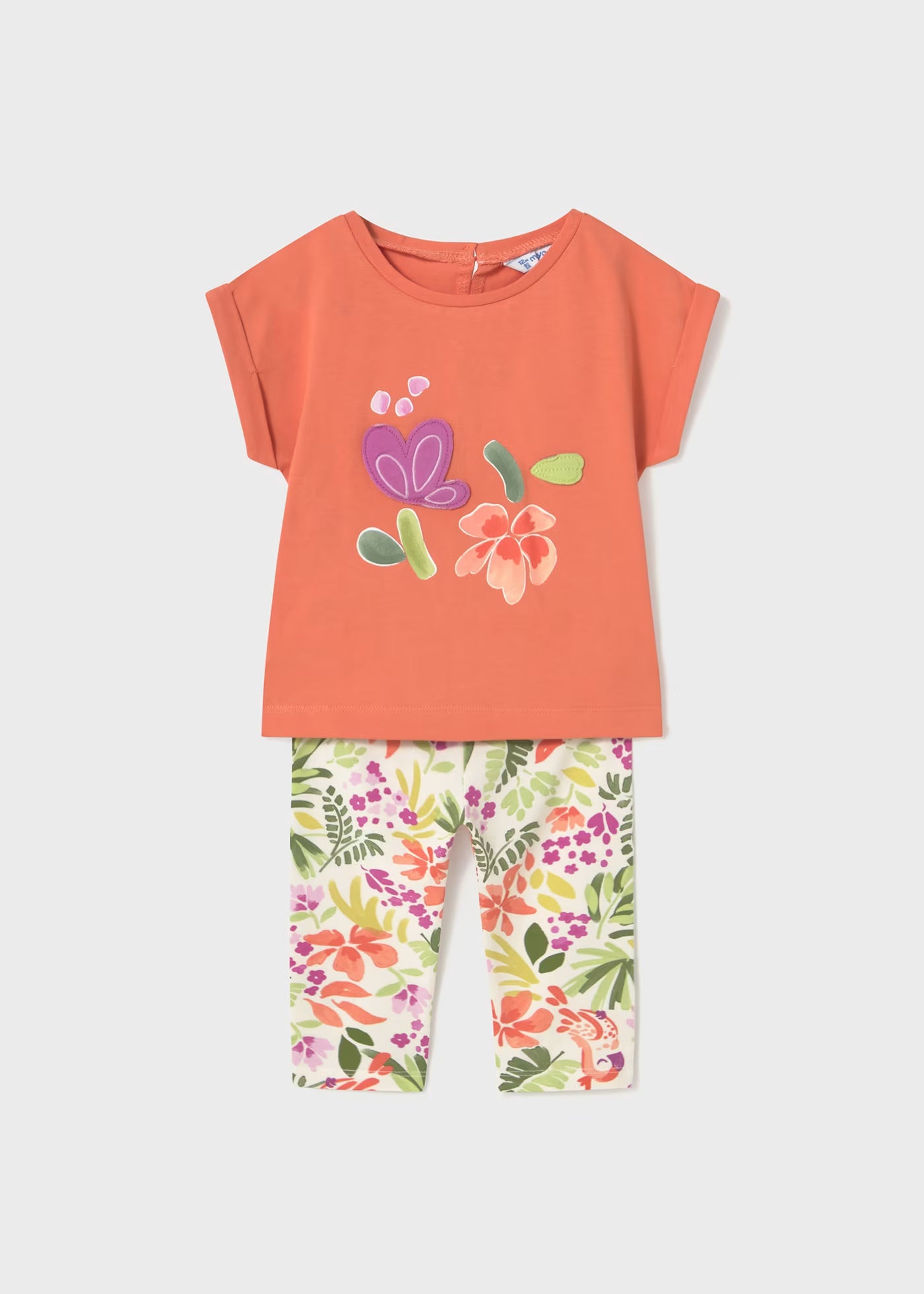 Completo leggings stampato e maglietta neonata Mayoral arancione carota Mayoral Arancione