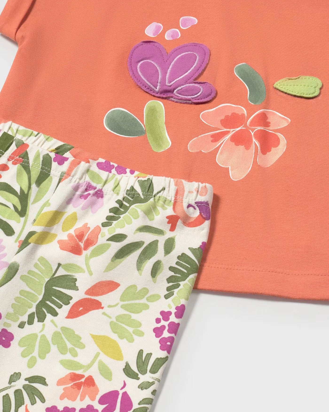 Completo leggings stampato e maglietta neonata Mayoral arancione carota Mayoral Arancione