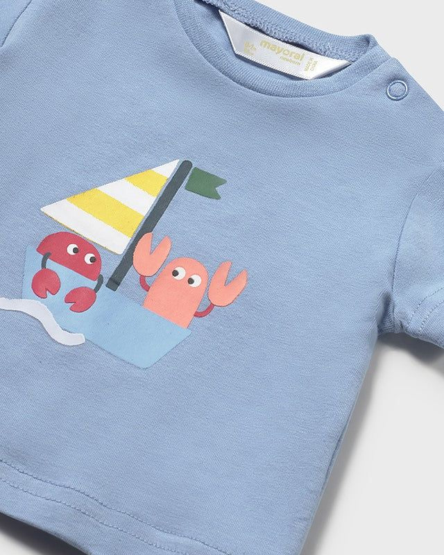 Completo mare 3 pezzi costume da bagno protezione solare neonato Mayoral Newborn azzurro marino Mayoral 0-1 Mesi 55cm