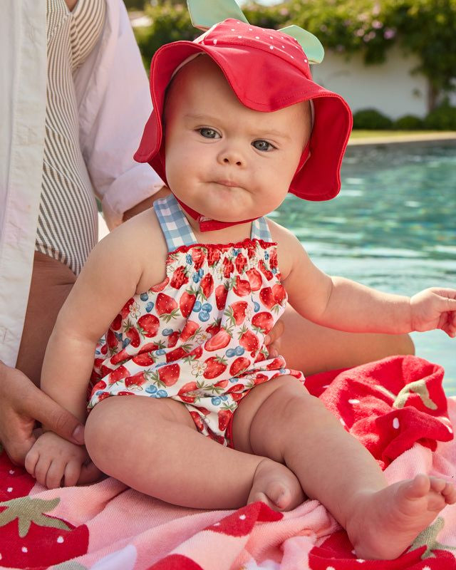 Completo mare 3 pezzi protezione solare neonata Mayoral Newborn fragole rosso Mayoral 0-1 Mesi 55cm