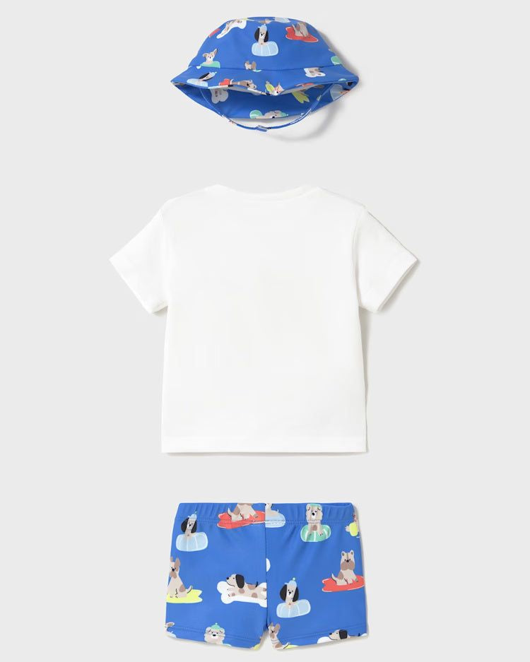 Completo mare protezione UPF 40 neonato Mayoral Newborn Cani blu Mayoral Blu