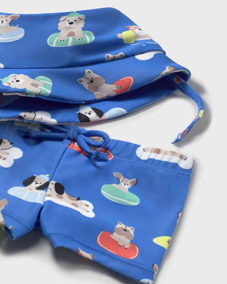 Completo mare protezione UPF 40 neonato Mayoral Newborn Cani blu Mayoral Blu