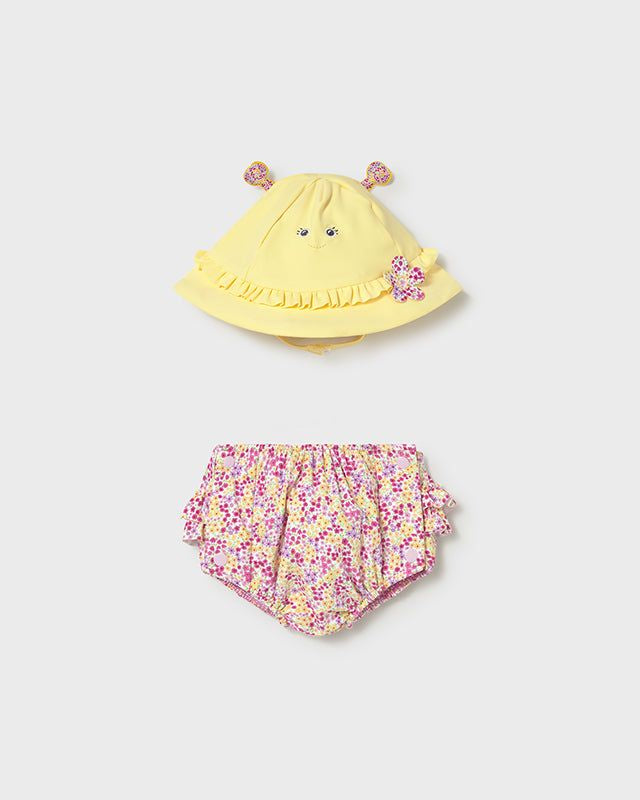 Completo mare costume e cappello neonata Mayoral Newborn giallo multicolor Mayoral 0-1 Mesi 55cm