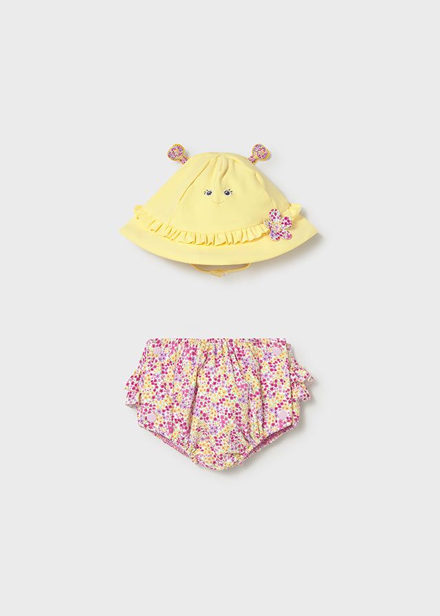 Completo mare costume e cappello neonata Mayoral Newborn giallo multicolor Mayoral 0-1 Mesi 55cm