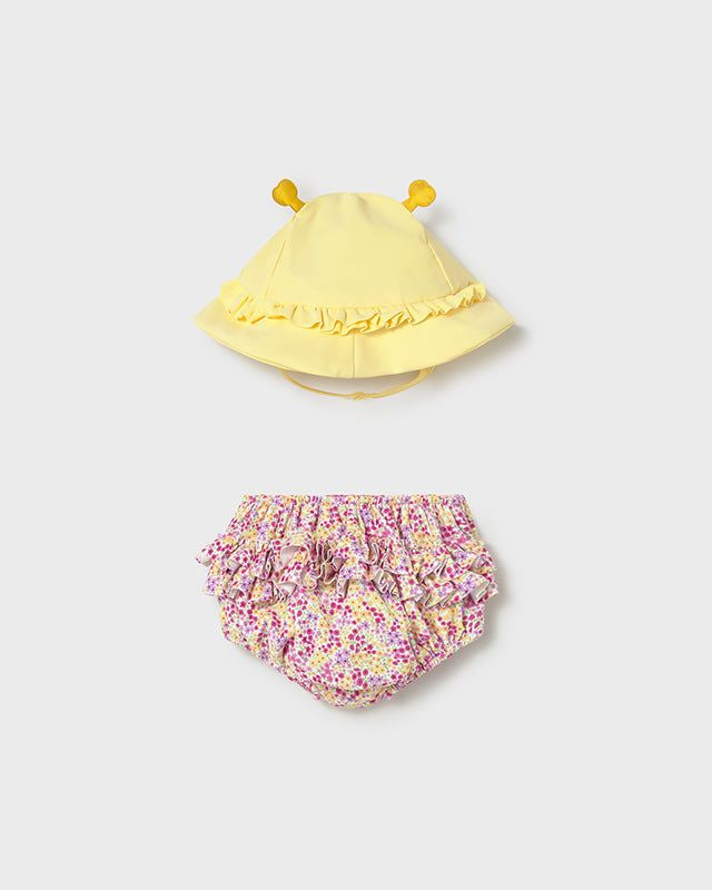 Completo mare costume e cappello neonata Mayoral Newborn giallo multicolor Mayoral 0-1 Mesi 55cm