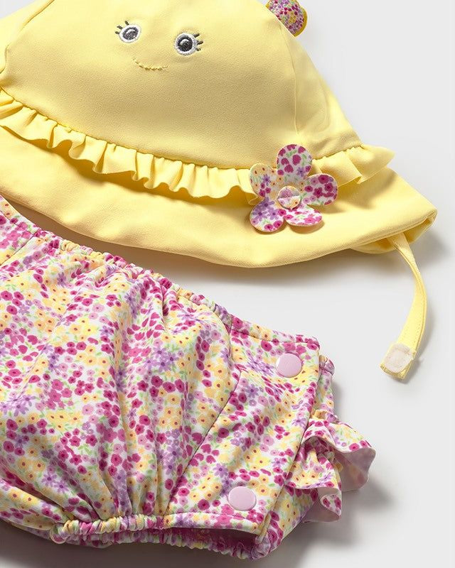 Completo mare costume e cappello neonata Mayoral Newborn giallo multicolor Mayoral 0-1 Mesi 55cm