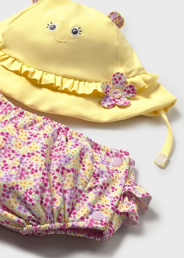 Completo mare costume e cappello neonata Mayoral Newborn giallo multicolor Mayoral 0-1 Mesi 55cm